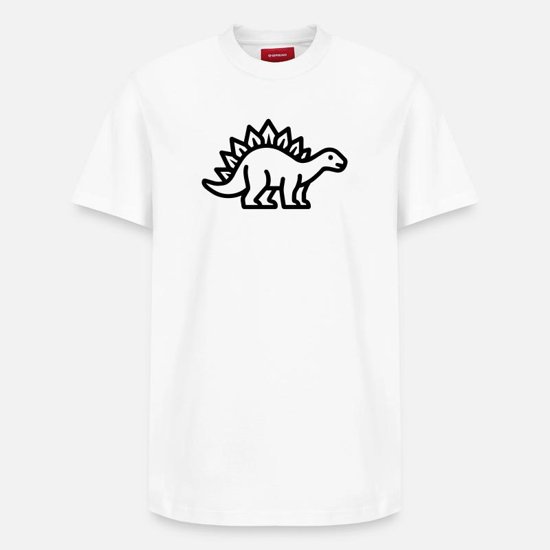 stegosaurus - T-shirt unisexe décontracté en coton Supima – de SPREAD - blanc