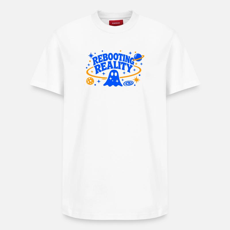 REDÉMARRER LA RÉALITÉ - T-shirt unisexe décontracté en coton Supima – de SPREAD - blanc