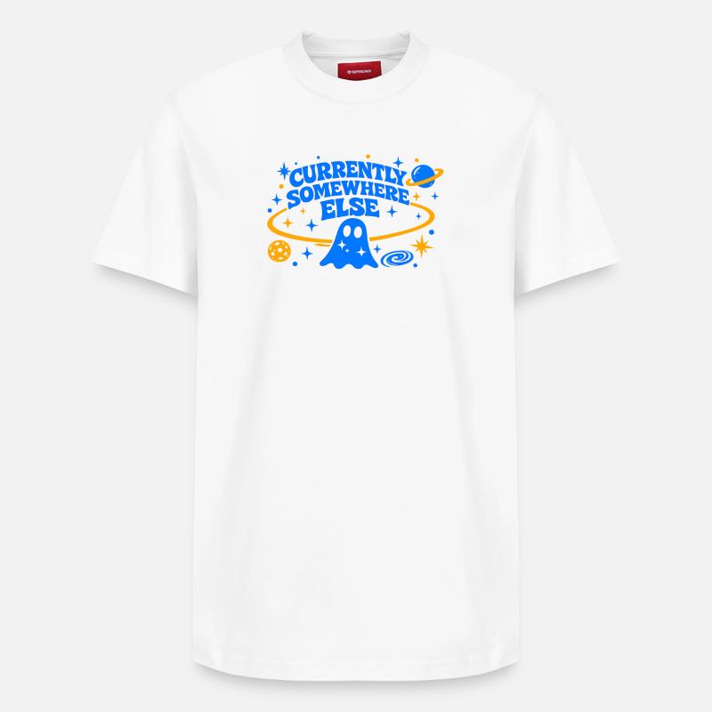 CURRENTLY SOMEWHERE ELSE - Relaxed Unisex Supima Cotton T-Shirt – von SPREAD - Weiß