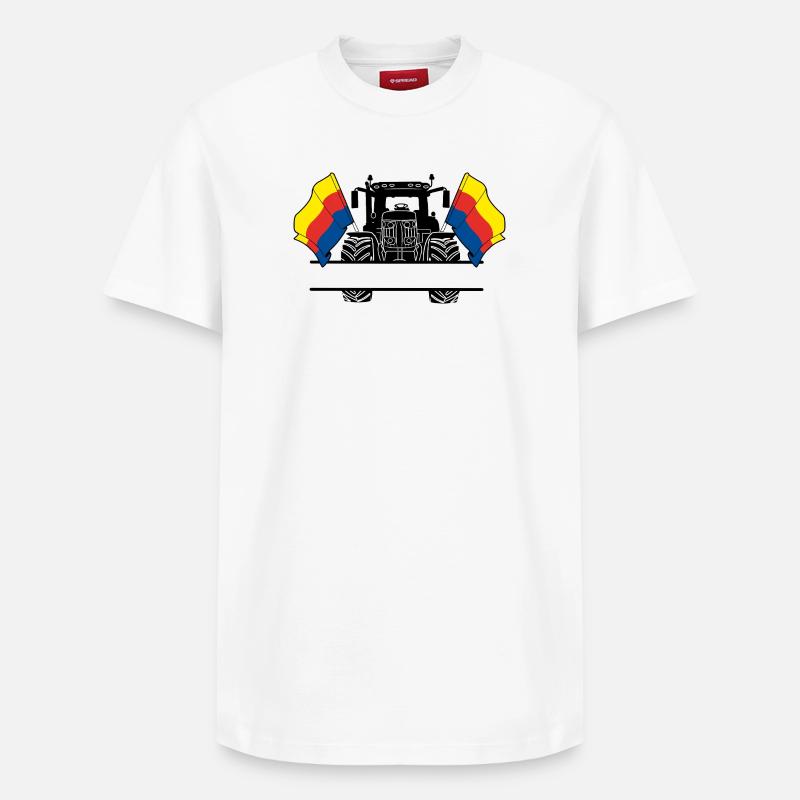 Holland_Tractor_Custom_Edition du Nord - T-shirt unisexe décontracté en coton Supima – de SPREAD - blanc