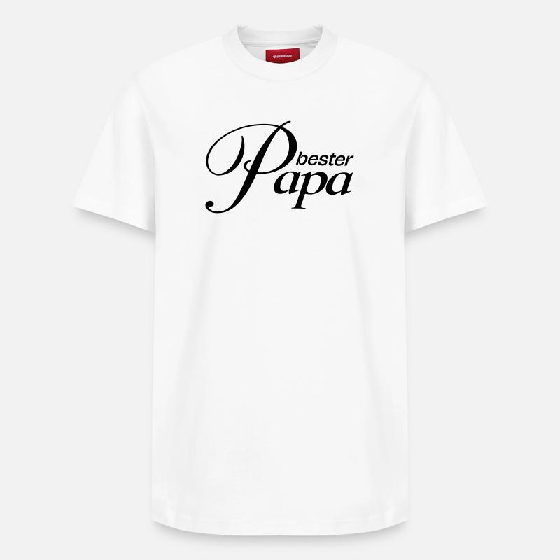 Bester Papa! - Relaxed Unisex Supima Cotton T-Shirt – von SPREAD - Weiß
