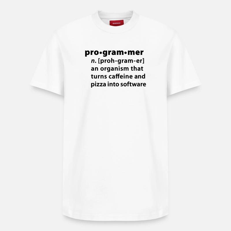 Programmer Wörterbuchdefinition - Relaxed Unisex Supima Cotton T-Shirt – von SPREAD - Weiß