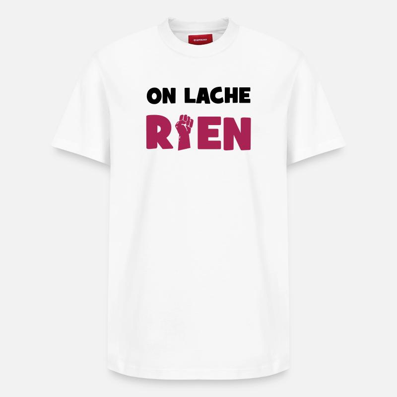 On lâche rien ! - Relaxed Unisex Supima Cotton T-Shirt – von SPREAD - Weiß