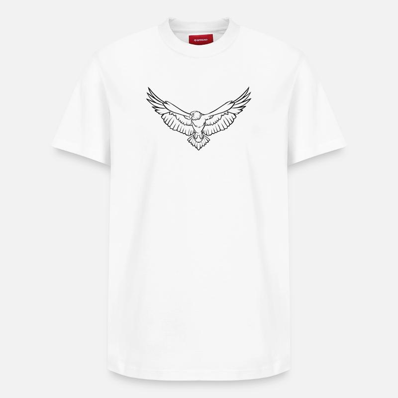 aigle - T-shirt unisexe décontracté en coton Supima – de SPREAD - blanc