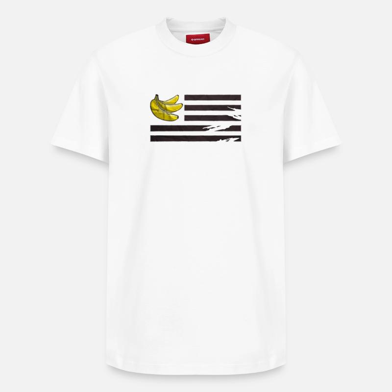 Republique 3 bananes - T-shirt unisexe décontracté en coton Supima – de SPREAD - blanc