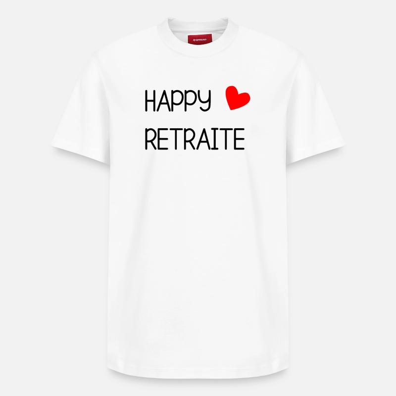 RETRAITE. RETRAITE. RETRAITEE. RETRAITE - T-shirt unisexe décontracté en coton Supima – de SPREAD - blanc