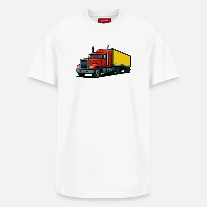 Camion - T-shirt unisexe décontracté en coton Supima – de SPREAD - blanc