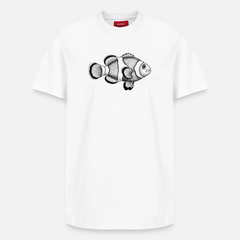 Clownfisch - Relaxed Unisex Supima Cotton T-Shirt – von SPREAD - Weiß