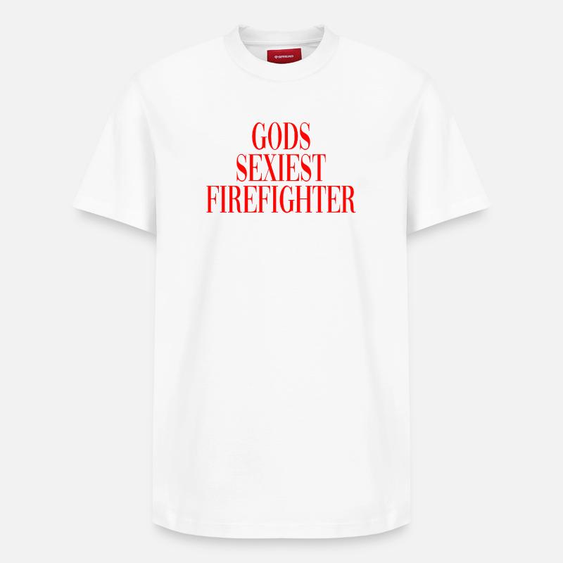 Pompier, Drôle de Dicton, Pompiers - T-shirt unisexe décontracté en coton Supima – de SPREAD - blanc