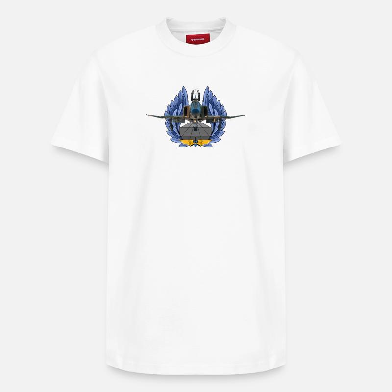 F-4 - T-shirt unisexe décontracté en coton Supima – de SPREAD - blanc