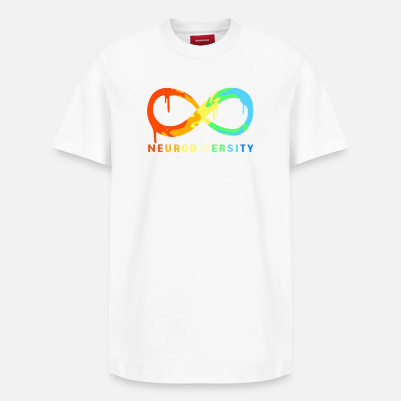 Neurodiversité Autisme Cerveau TDAH Asperger - T-shirt unisexe décontracté en coton Supima – de SPREAD - blanc