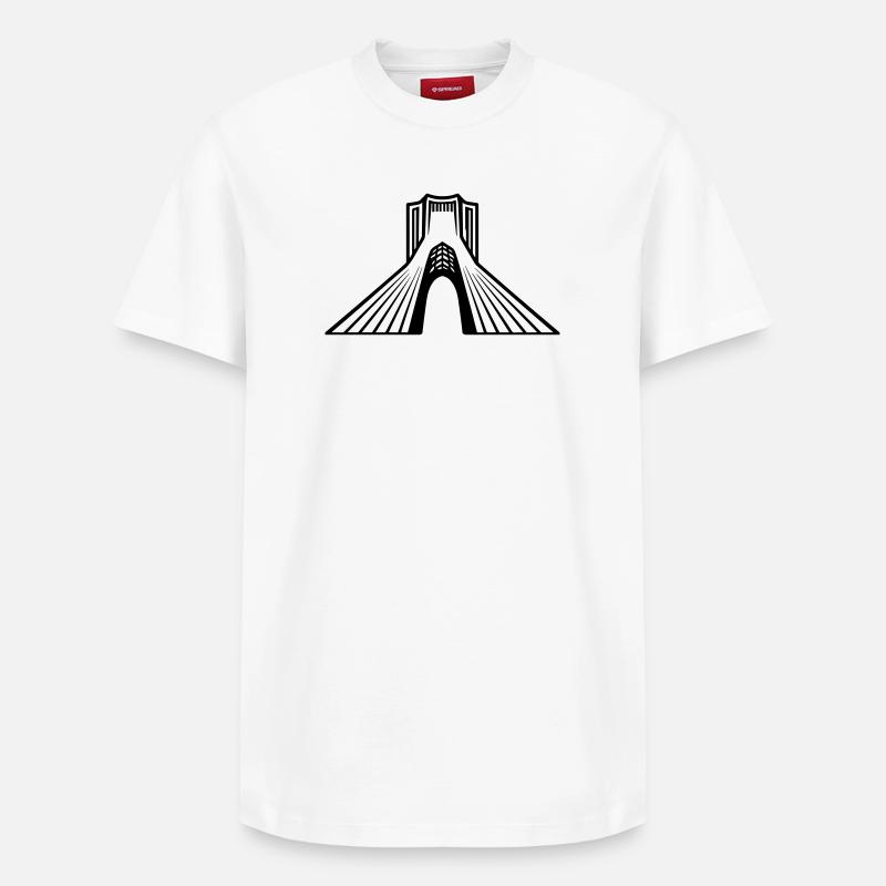 Tour Azadi Iran - T-shirt unisexe décontracté en coton Supima – de SPREAD - blanc