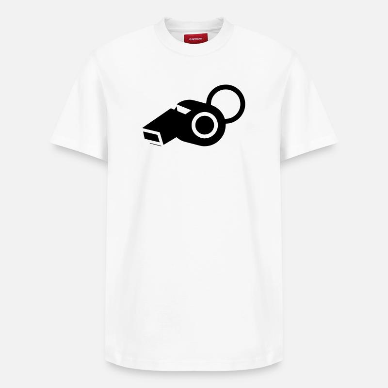 Entraîneur arbitre de sifflet - T-shirt unisexe décontracté en coton Supima – de SPREAD - blanc