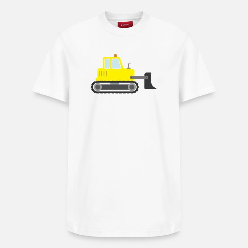 Bulldozer - T-shirt unisexe décontracté en coton Supima – de SPREAD - blanc