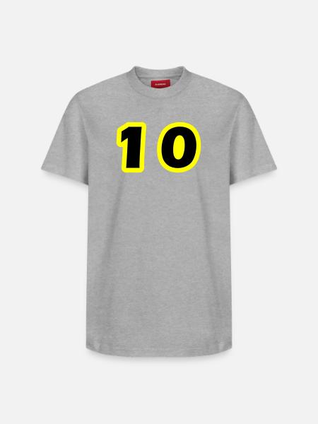 10 Number Symbol - Relaxed Unisex Supima Cotton T-Shirt – by SPREAD - white