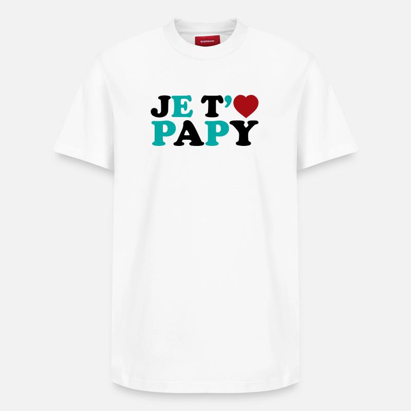 Ich liebe dich Opa - Relaxed Unisex Supima Cotton T-Shirt – von SPREAD - Weiß