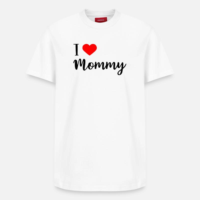 j'aime maman - T-shirt unisexe décontracté en coton Supima – de SPREAD - blanc