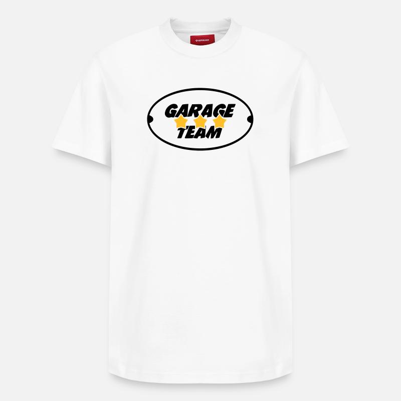 Garage Team - T-shirt unisexe décontracté en coton Supima – de SPREAD - blanc