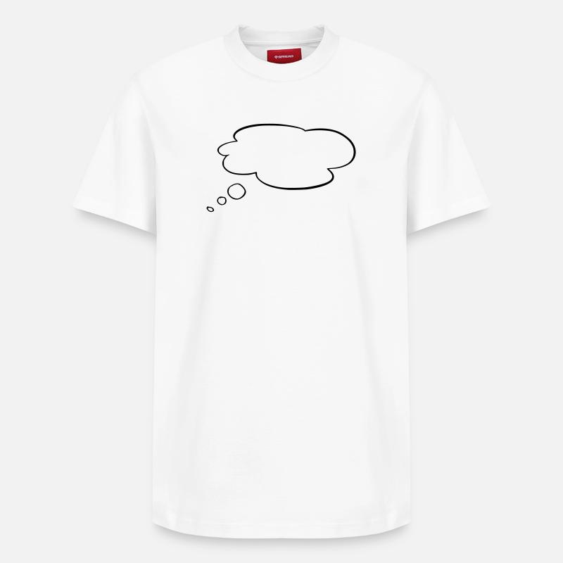 Thought bubble - Relaxed Unisex Supima Cotton T-Shirt – by SPREAD - white