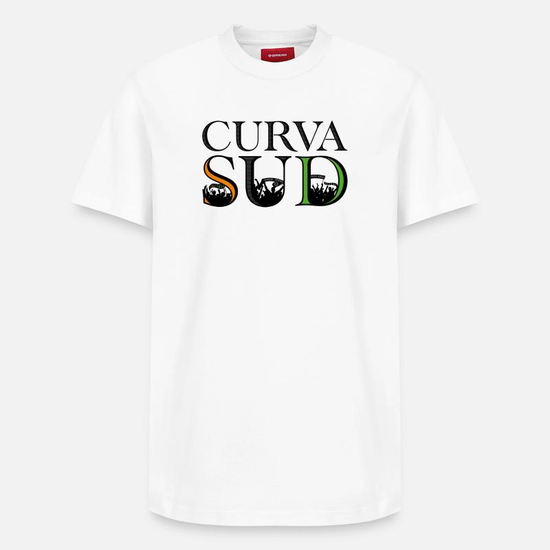 Curva Sud - Relaxed Unisex Supima Cotton T-Shirt – von SPREAD - Weiß