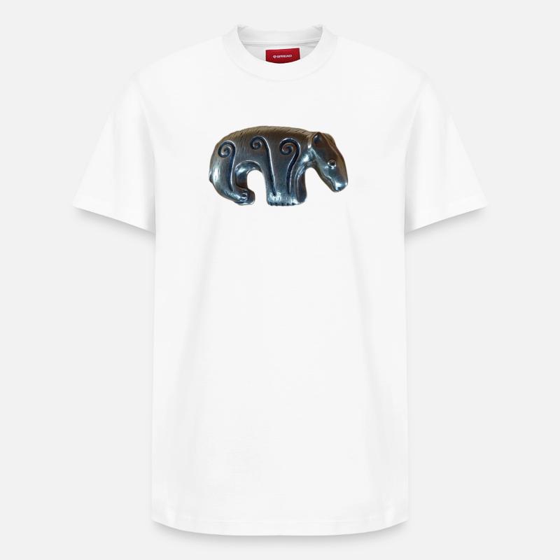 Ours d’argent Kalevala - T-shirt unisexe décontracté en coton Supima – de SPREAD - blanc