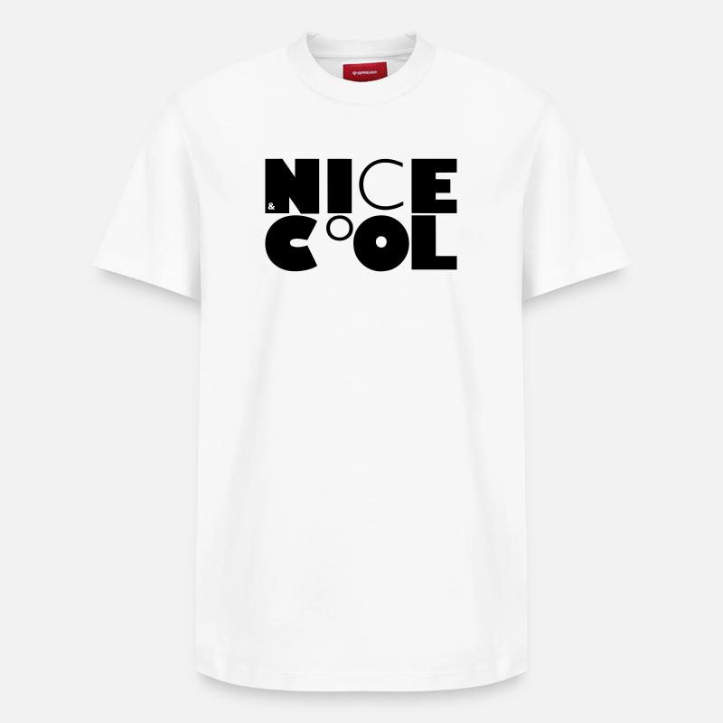 NICE&CoOL - Relaxed Unisex Supima Cotton T-Shirt – von SPREAD - Weiß