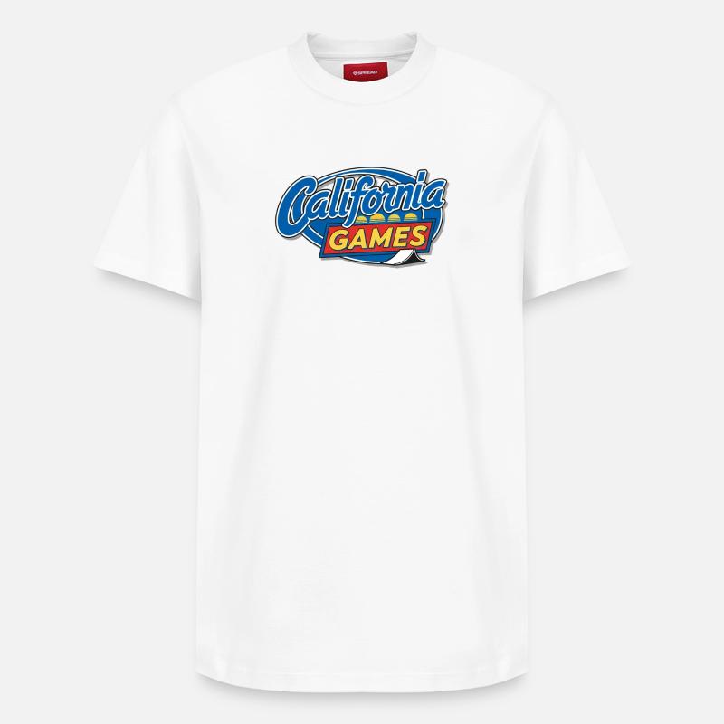CaliGames - T-shirt unisexe décontracté en coton Supima – de SPREAD - blanc