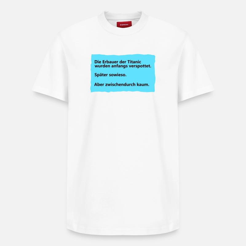 Titanesque - T-shirt unisexe décontracté en coton Supima – de SPREAD - blanc
