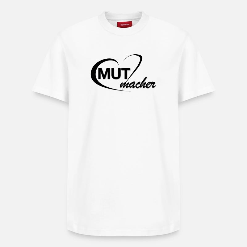 Mutmacher_Logo_schwarz - T-shirt unisexe décontracté en coton Supima – de SPREAD - blanc