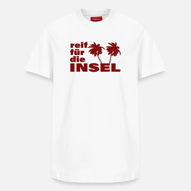PRÊT POUR L’ÎLE - T-shirt unisexe décontracté en coton Supima – de SPREAD - blanc