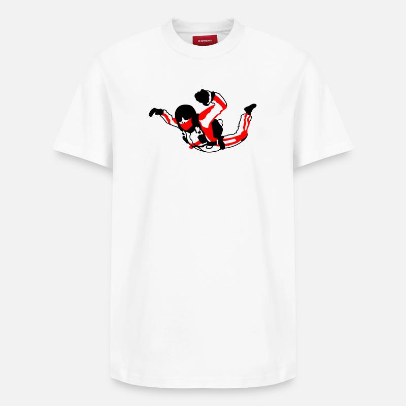 Parachutiste - T-shirt unisexe décontracté en coton Supima – de SPREAD - blanc