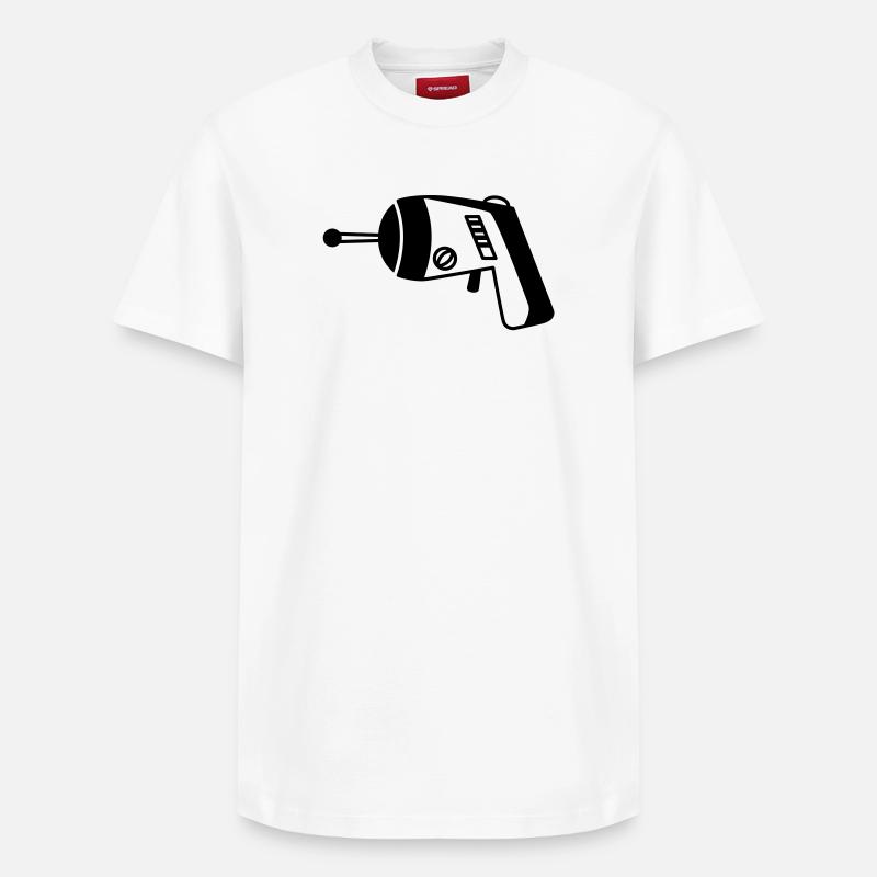 Phaser - Laserpistole - T-shirt unisexe décontracté en coton Supima – de SPREAD - blanc