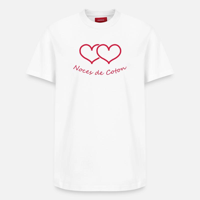 Noces de Coton - T-shirt unisexe décontracté en coton Supima – de SPREAD - blanc