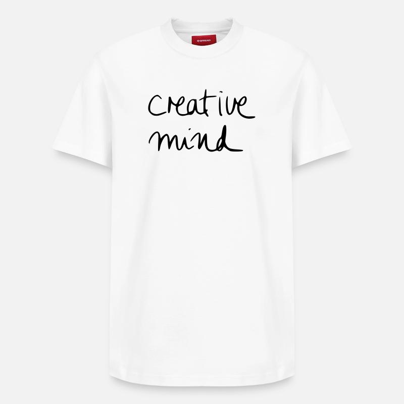creative mind - Relaxed Unisex Supima Cotton T-Shirt – von SPREAD - Weiß
