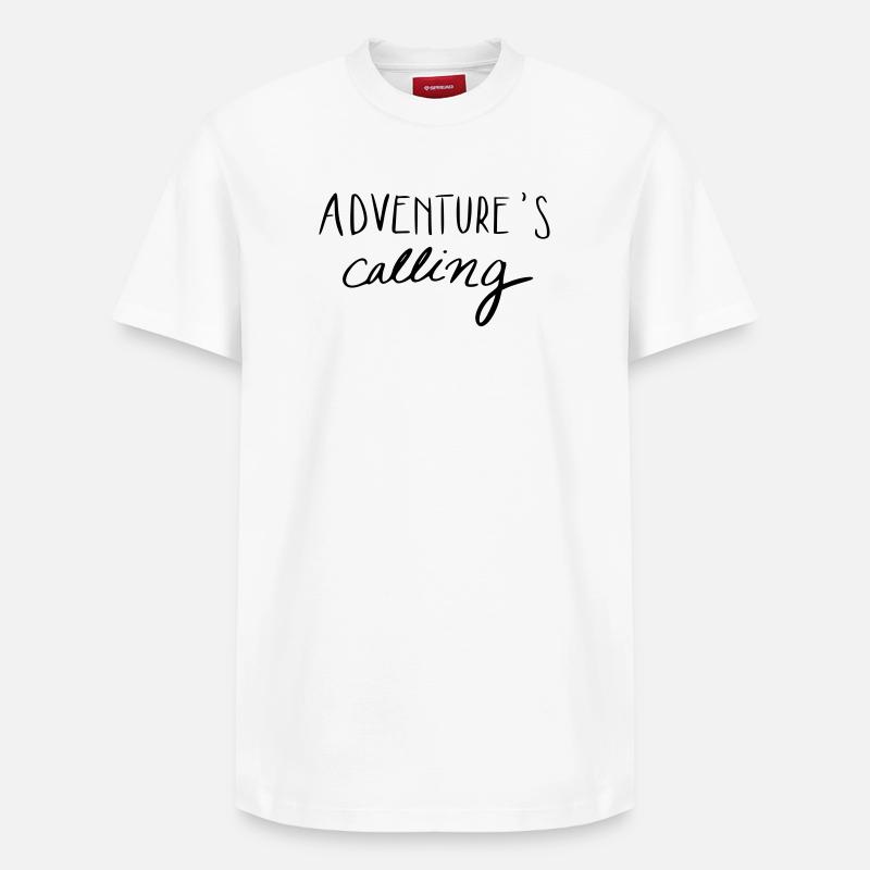 Adventure’s calling - T-shirt unisexe décontracté en coton Supima – de SPREAD - blanc