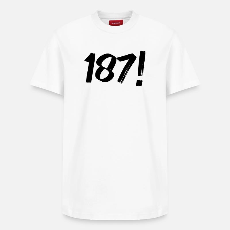 Numéros Un Huit Sept - T-shirt unisexe décontracté en coton Supima – de SPREAD - blanc