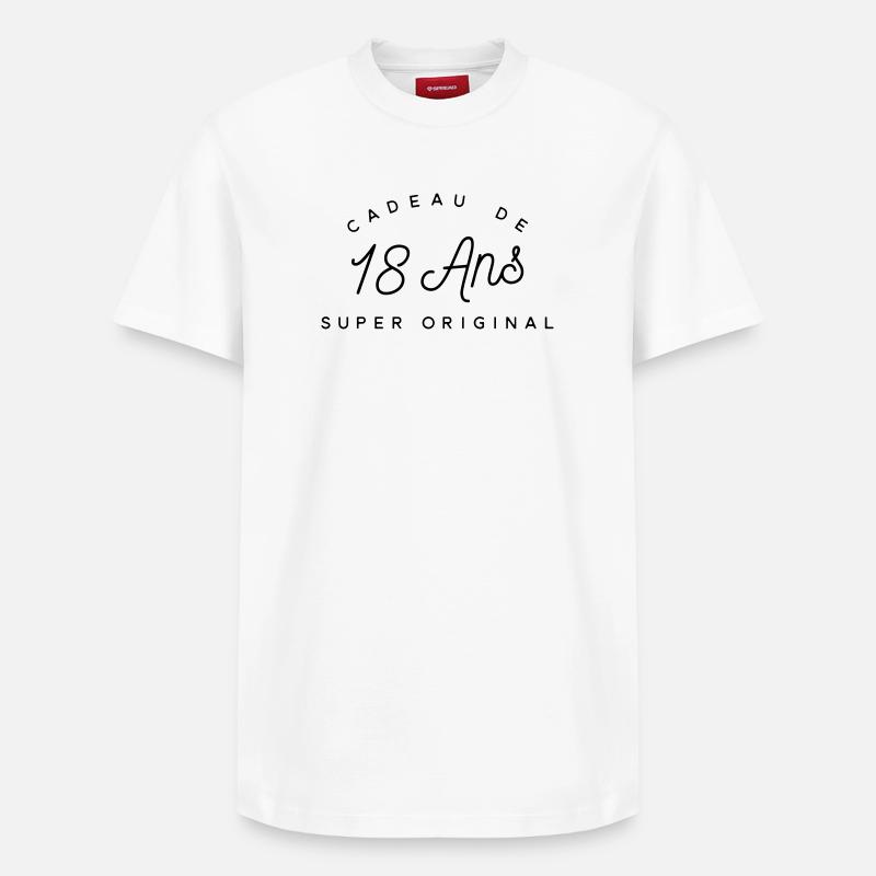 Cadeau 18 ans  - T-shirt unisexe décontracté en coton Supima – de SPREAD - blanc