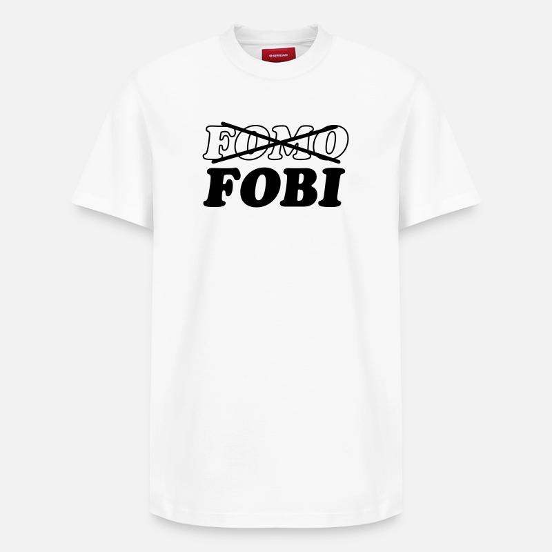 FOMO-FOBI - T-shirt unisexe décontracté en coton Supima – de SPREAD - blanc