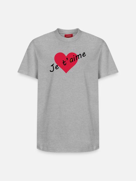 Herz, ich liebe dich - Relaxed Unisex Supima Cotton T-Shirt – von SPREAD - Weiß