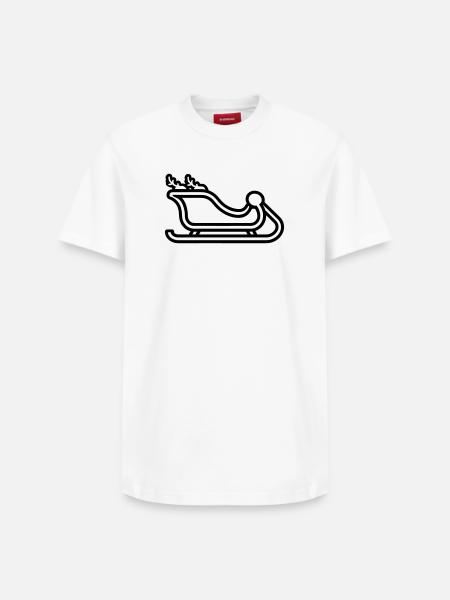 Santa's Schlitten - Relaxed Unisex Supima Cotton T-Shirt – von SPREAD - Weiß