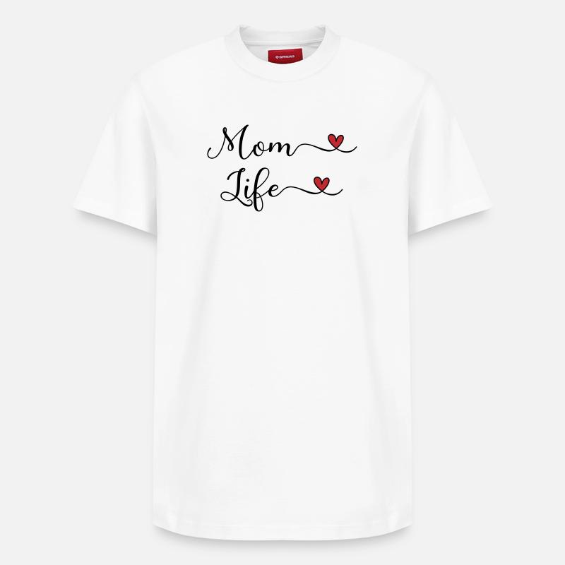 La vie de maman - T-shirt unisexe décontracté en coton Supima – de SPREAD - blanc