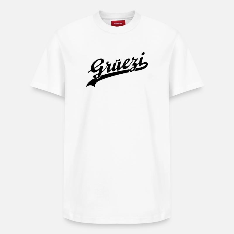 Grüezi - Relaxed Unisex Supima Cotton T-Shirt – von SPREAD - Weiß
