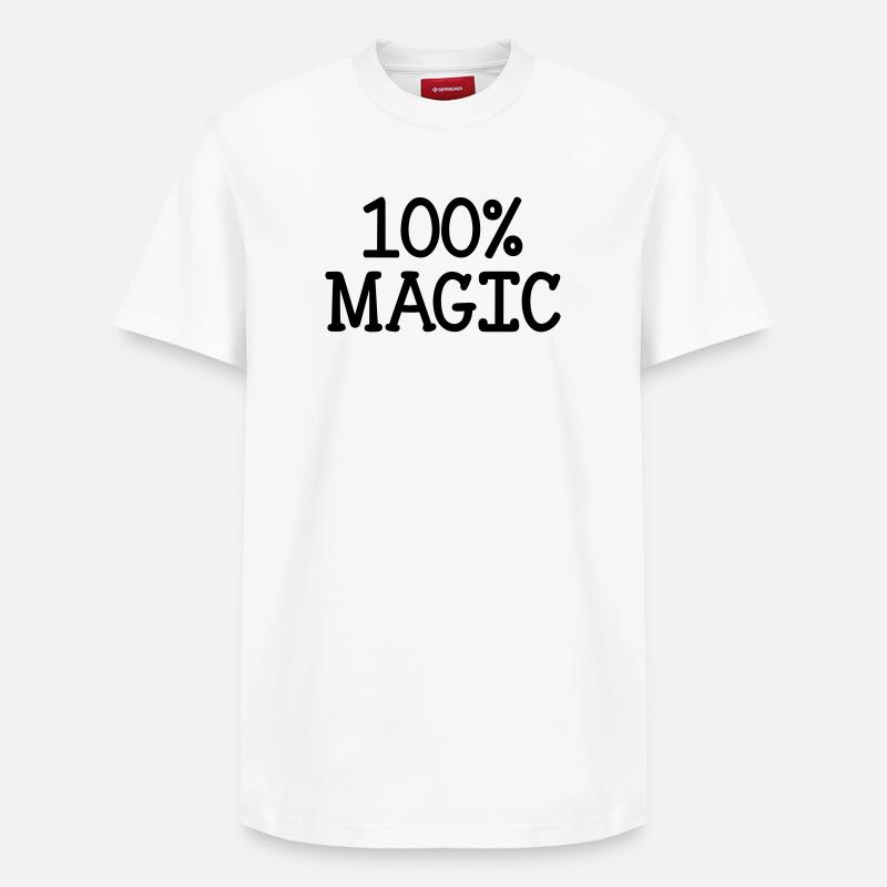 100% Magic - Relaxed Unisex Supima Cotton T-Shirt – von SPREAD - Weiß