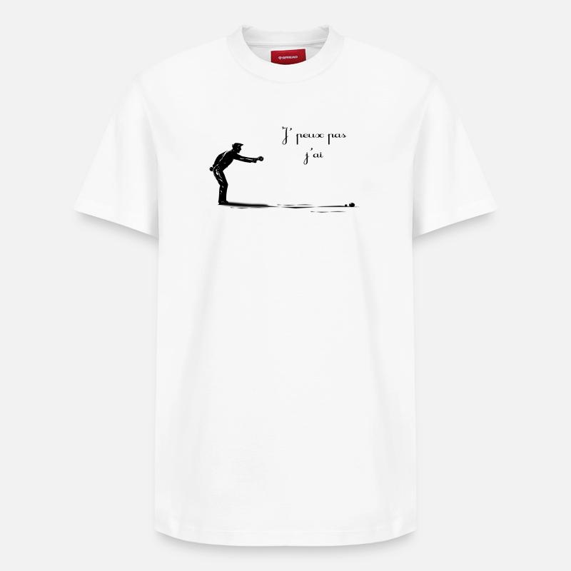 Pétanque - T-shirt unisexe décontracté en coton Supima – de SPREAD - blanc