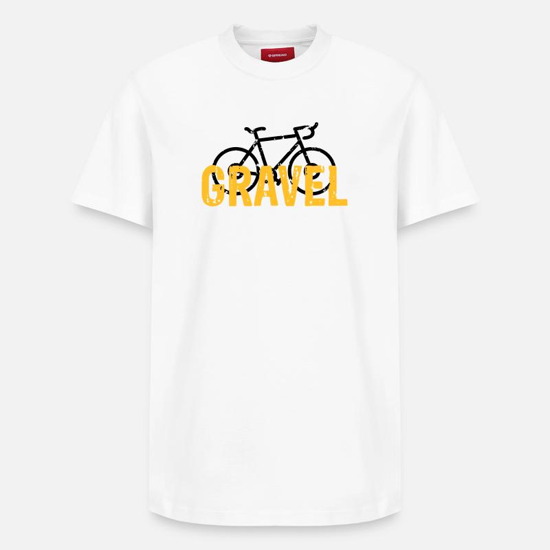 Vélo de gravier - T-shirt unisexe décontracté en coton Supima – de SPREAD - blanc