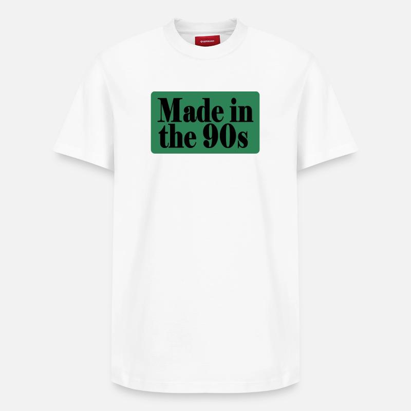 Fabriqué dans les années 90 - T-shirt unisexe décontracté en coton Supima – de SPREAD - blanc