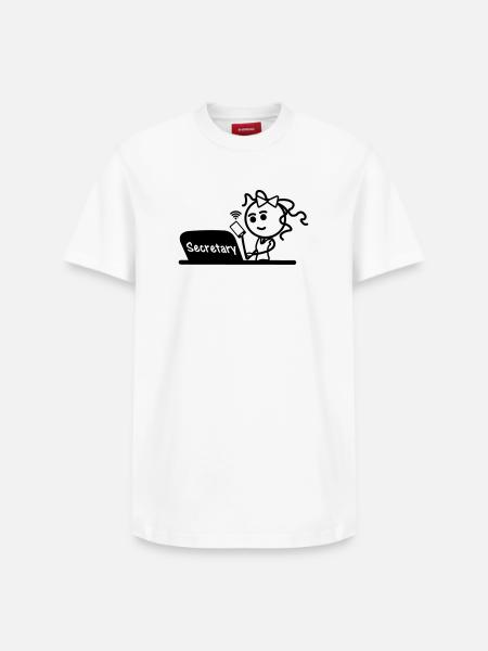 Work laptop Secretary smartphone - Relaxed Unisex Supima Cotton T-Shirt – by SPREAD - white