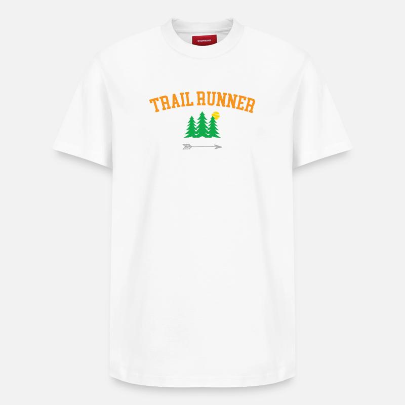Trailrunner - Relaxed Unisex Supima Cotton T-Shirt – von SPREAD - Weiß