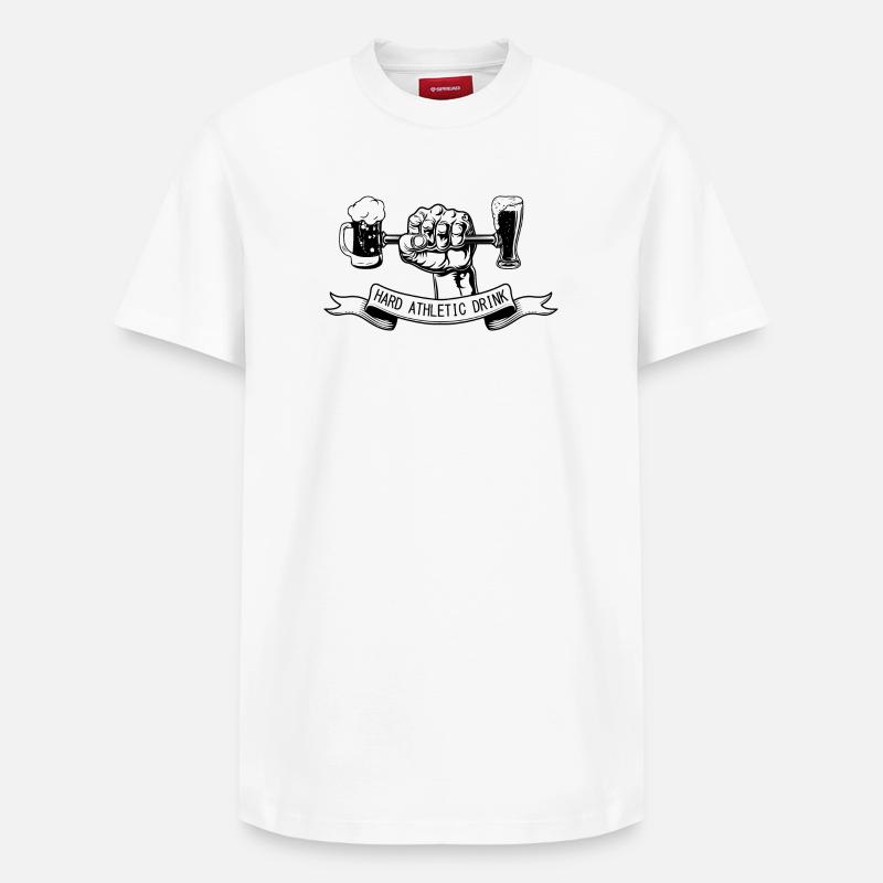 HARD ATHLETIC DRINK - T-shirt unisexe décontracté en coton Supima – de SPREAD - blanc
