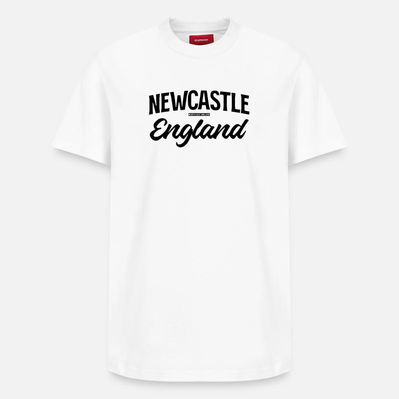 Newcastle Angleterre - T-shirt unisexe décontracté en coton Supima – de SPREAD - blanc